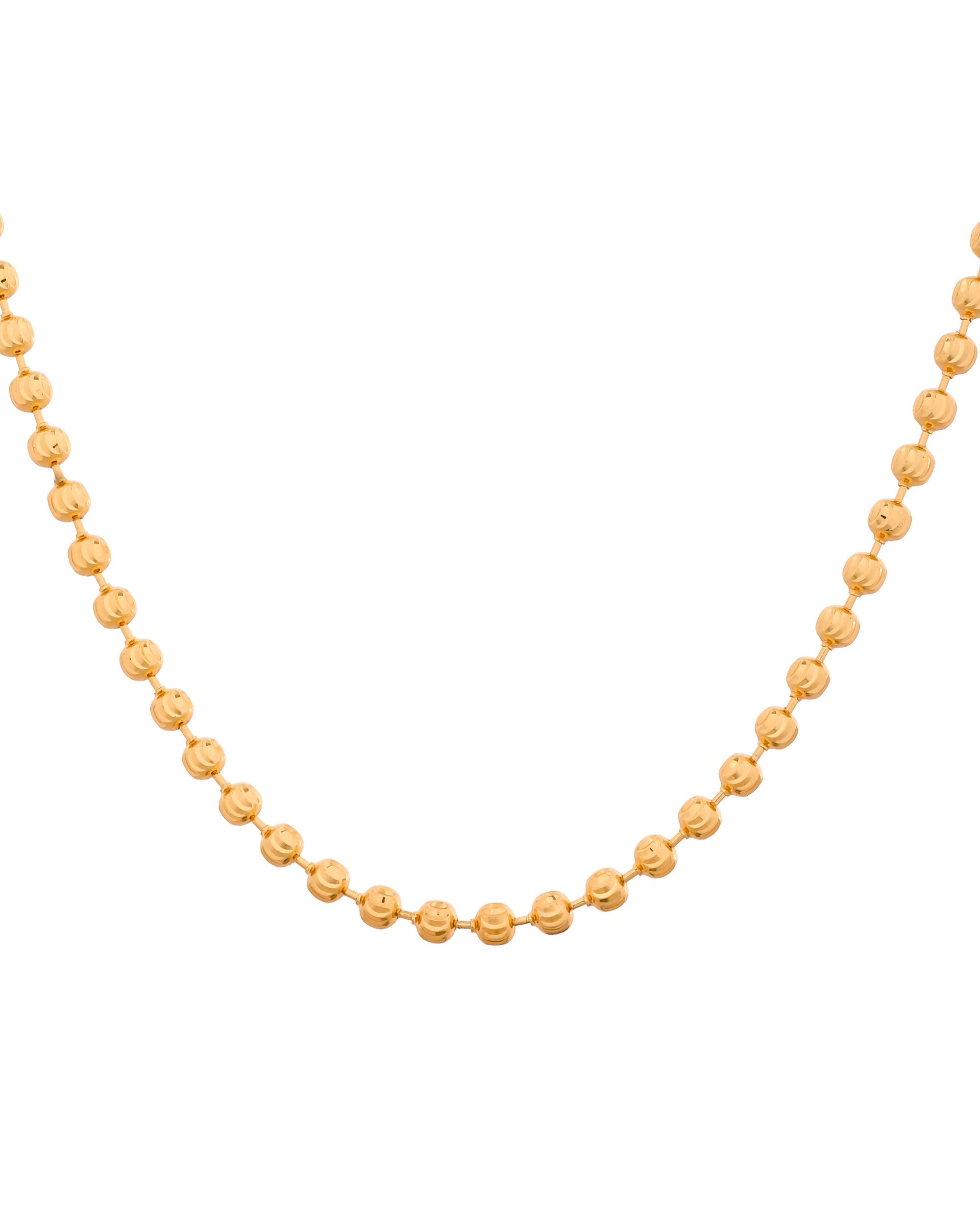 VOJ Gold Plated Designed Dotted Chain For Men | Grocsy