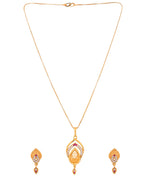 VOJ Gold Plated Teardrop Shaped Chain Set | Grocsy