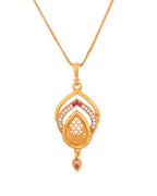 VOJ Gold Plated Teardrop Shaped Chain Set | Grocsy