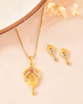 VOJ Gold Plated Teardrop Shaped Chain Set | Grocsy