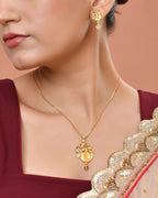 VOJ Gold Plated Peacock Shaped Chain Set | Grocsy