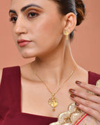 VOJ Gold Plated Peacock Shaped Chain Set | Grocsy