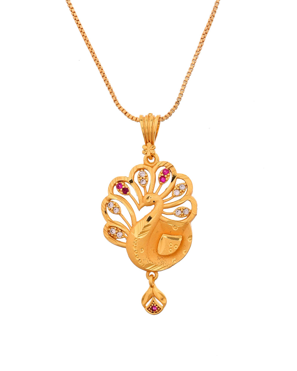 VOJ Gold Plated Peacock Shaped Chain Set | Grocsy