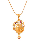 VOJ Gold Plated Peacock Shaped Chain Set | Grocsy