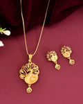VOJ Gold Plated Peacock Shaped Chain Set | Grocsy
