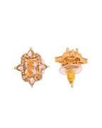 VOJ Gold Toned Rectangular Shaped Ad Chain Set | Grocsy