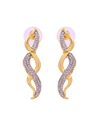 VOJ Gold Plated Waved Design Elegant Ad Jewellery Set | Grocsy