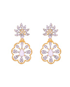 VOJ Gold Plated Lead Designed With White Stone Ad Jewellery Set | Grocsy