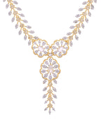 VOJ Gold Plated Lead Designed With White Stone Ad Jewellery Set | Grocsy