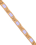 VOJ Dual Toned Square Design Men Bracelet | Grocsy