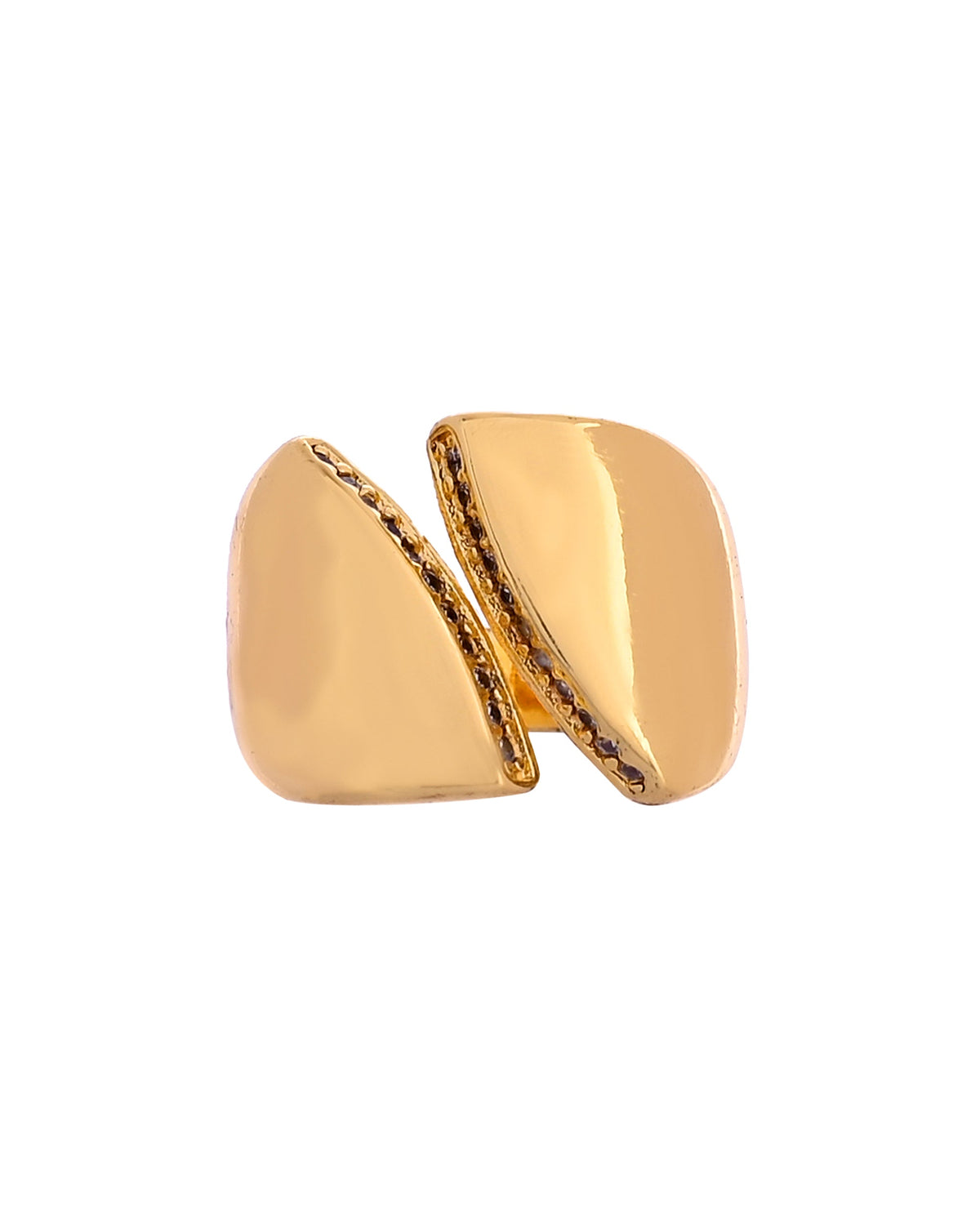 VOJ Gold Plated Adjustable Ring For Women | Grocsy