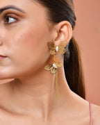 VOJ Gold Toned Butterfly Designed Studs Earrings | Grocsy