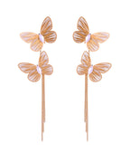 VOJ Gold Toned Butterfly Designed Studs Earrings | Grocsy
