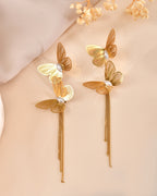 VOJ Gold Toned Butterfly Designed Studs Earrings | Grocsy