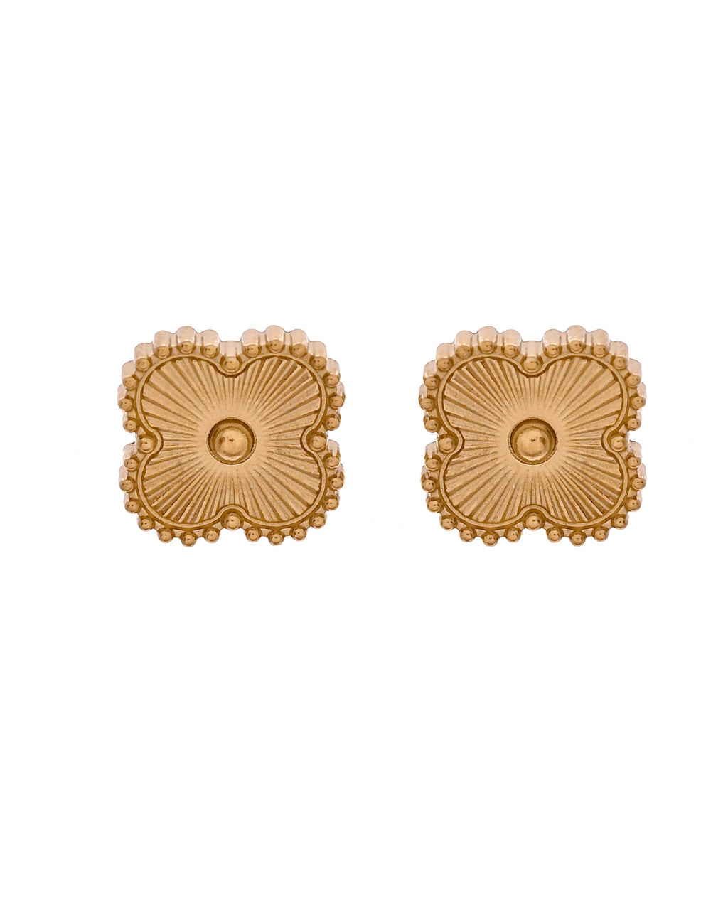 VOJ Gold Plated Floral Design Chain With Earrings And Bracelet Set | Grocsy