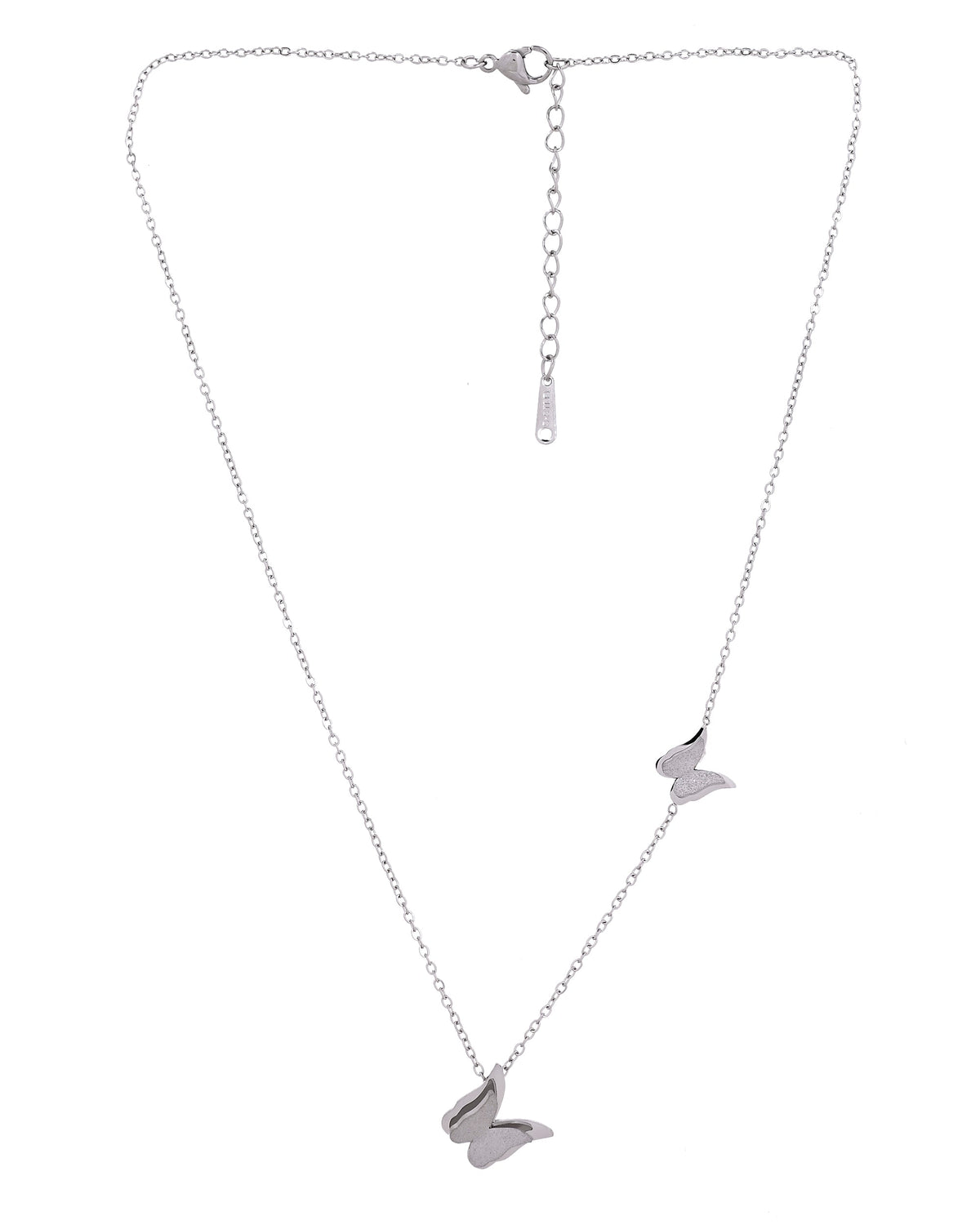 VOJ Silver Plated Butterfly Chain | Grocsy