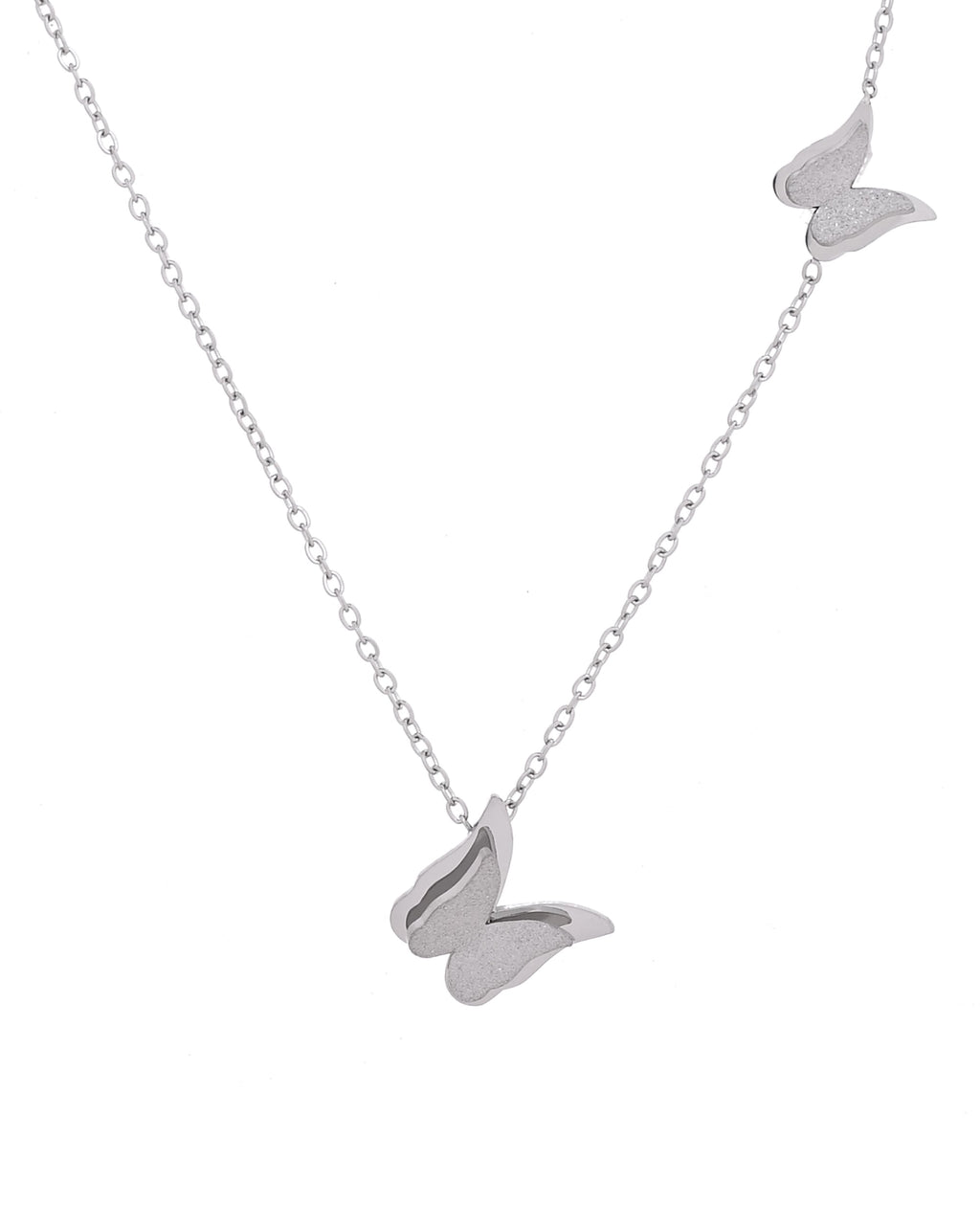 VOJ Silver Plated Butterfly Chain | Grocsy