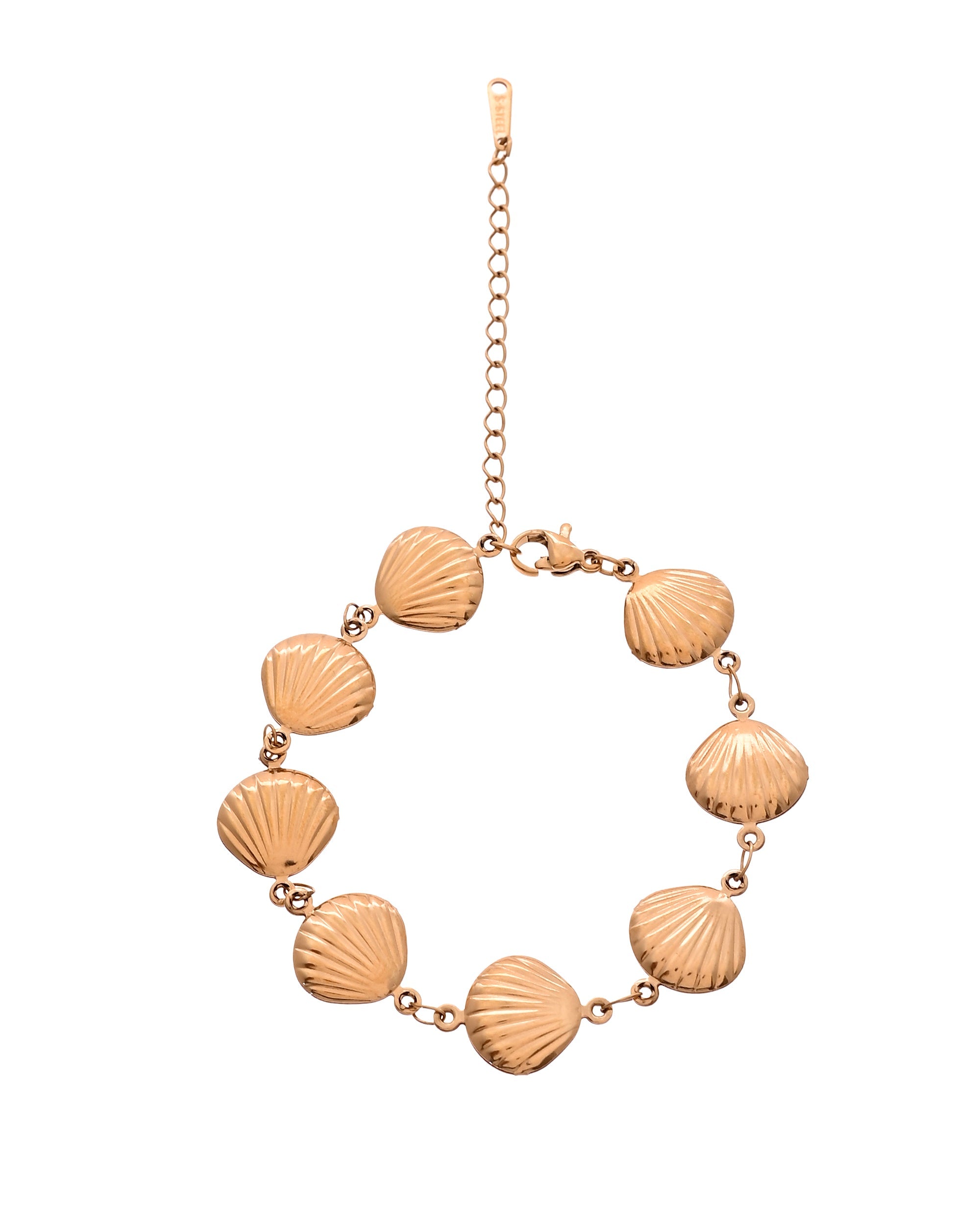 VOJ Gold Plated Elegant Shell Shaped Bracelet For Women | Grocsy