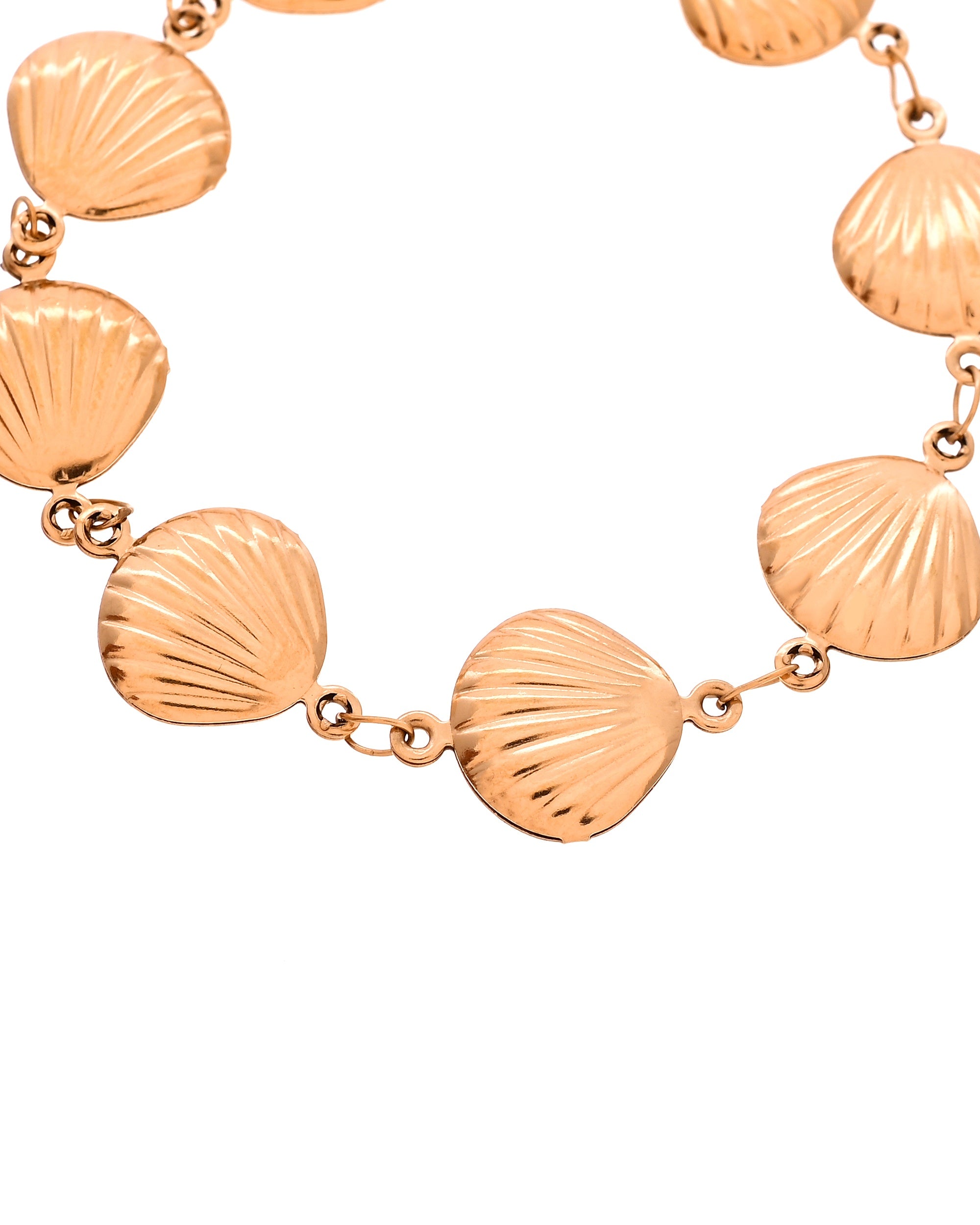 VOJ Gold Plated Elegant Shell Shaped Bracelet For Women | Grocsy