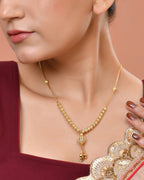 VOJ Gold Plated Stone Studded Circular Shaped Chain For Women | Grocsy