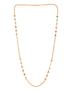 VOJ Gold Plated Multi Color Heart Chain For Women | Grocsy