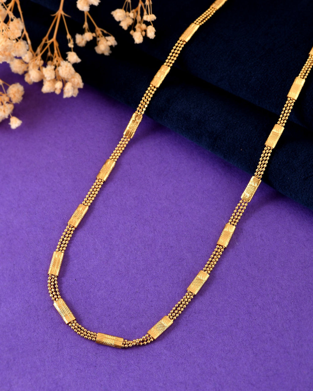 VOJ Gold Plated Rectangular With Multi Layer Chain For Men | Grocsy