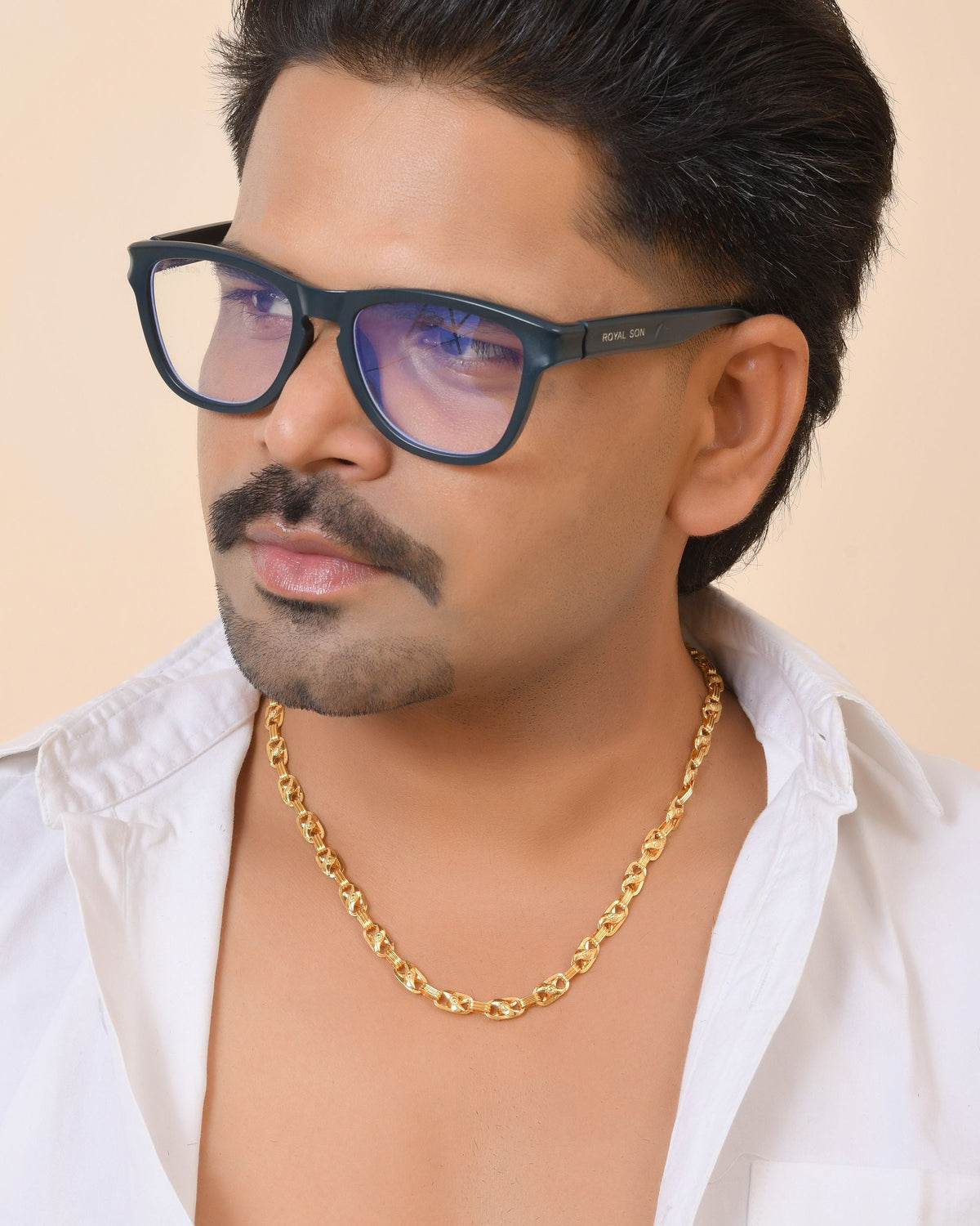 VOJ Gold Toned Elegant Designer Link Chain For Men | Grocsy