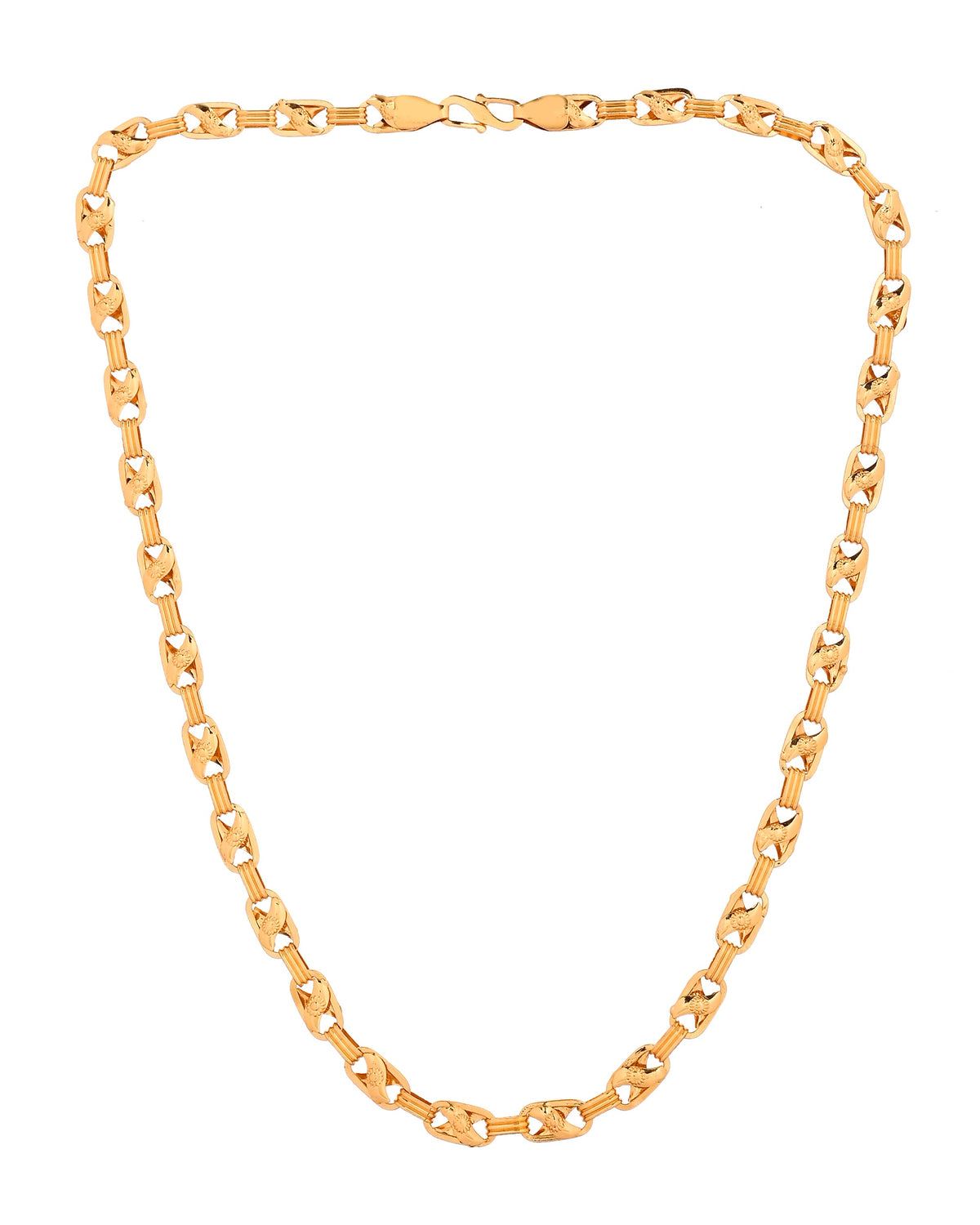 VOJ Gold Toned Elegant Designer Link Chain For Men | Grocsy