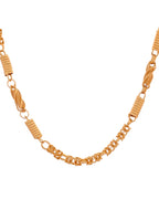 VOJ Gold Plated Thick Pipe Shaped Chain For Men | Grocsy