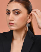 VOJ Silver Toned Animal Designed Drop Earrings | Grocsy
