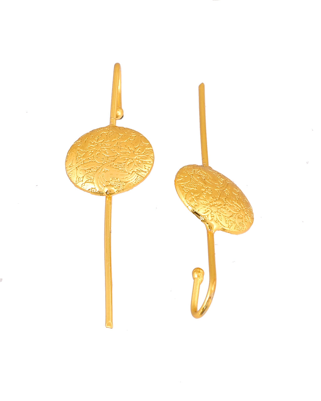 VOJ Gold Plated Circular Ear Cuff Earrings | Grocsy