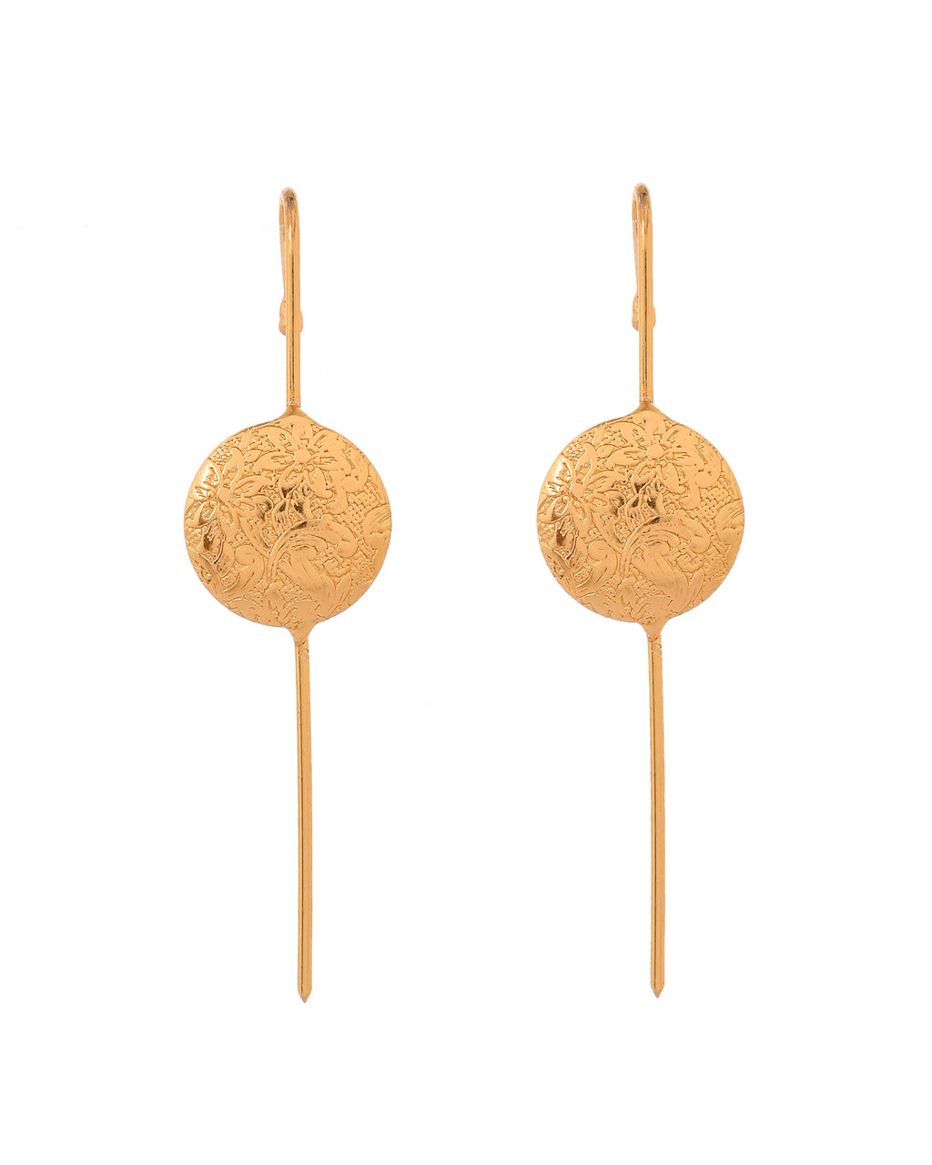 VOJ Gold Plated Circular Ear Cuff Earrings | Grocsy