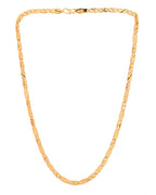 VOJ Gold Plated Geometric Designed Biscuit Chain For Men | Grocsy