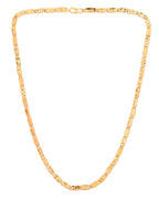 VOJ Gold Plated Plain Designed Biscuit Chain For Men | Grocsy