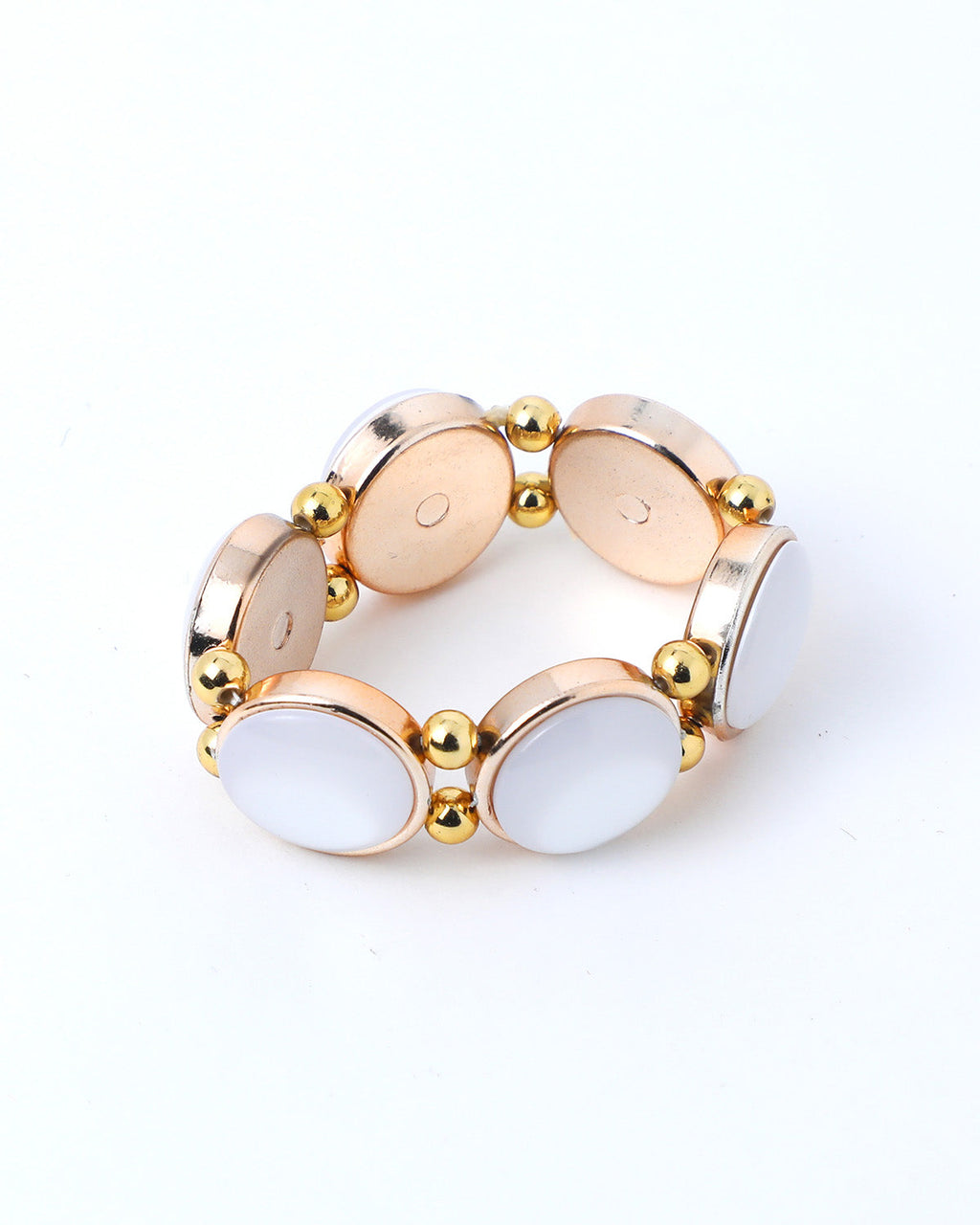 VOJ Gold-Polished With White Stone Studded Wraparound Bracelet | Grocsy