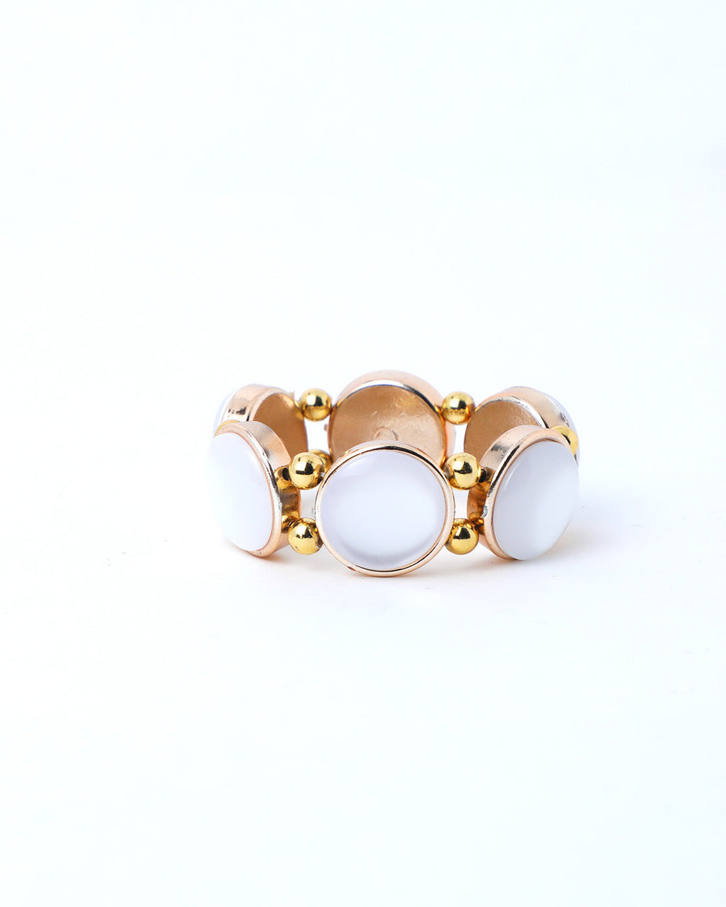 VOJ Gold-Polished With White Stone Studded Wraparound Bracelet | Grocsy