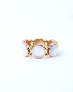 VOJ Gold-Polished With White Stone Studded Wraparound Bracelet | Grocsy