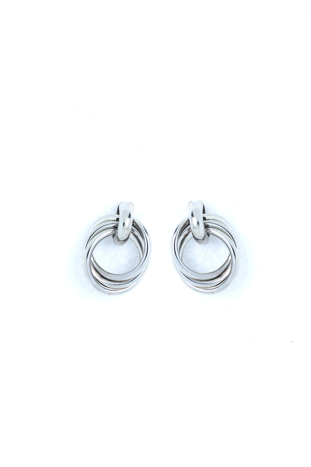 VOJ Silver Plated Circluar Studs Earring