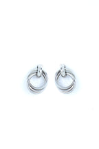 VOJ Silver Plated Circluar Studs Earring