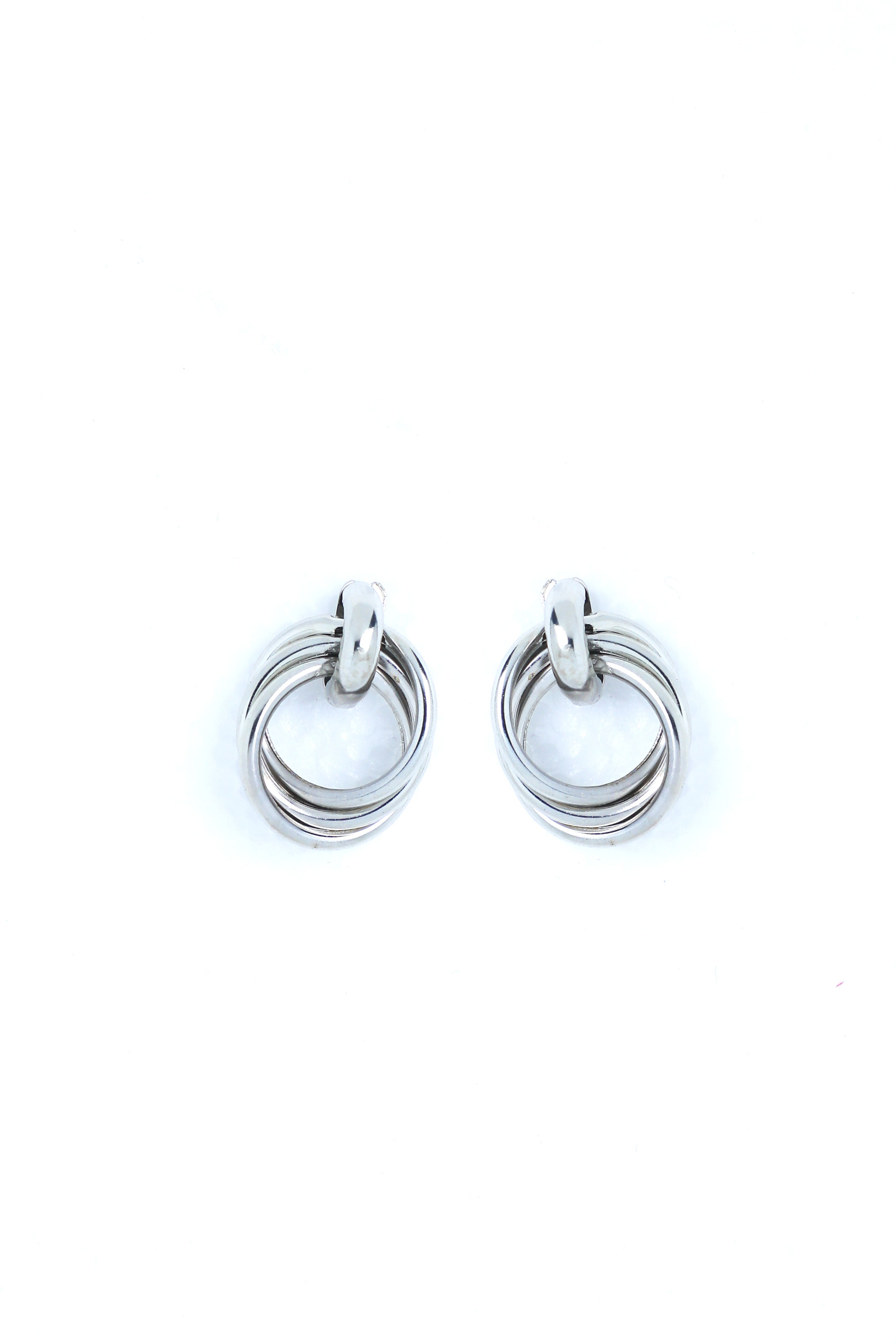 VOJ Silver Plated Circluar Studs Earring