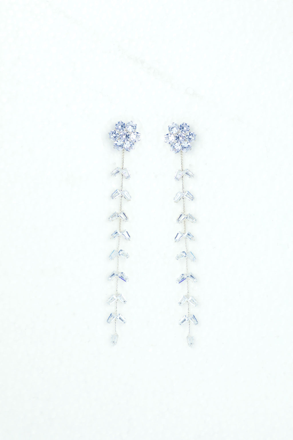 VOJ Silver Plated Stone Studded Drop Earrings | Grocsy