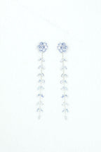 VOJ Silver Plated Stone Studded Drop Earrings | Grocsy