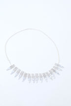 VOJ Silver Plated Stone Studded Necklace And Earring Set