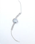 VOJ Silver Plated Watch And Stone Studded Charm Bracelet