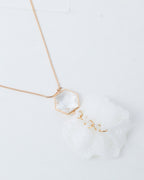 VOJ White Feather Styled Necklace | Grocsy