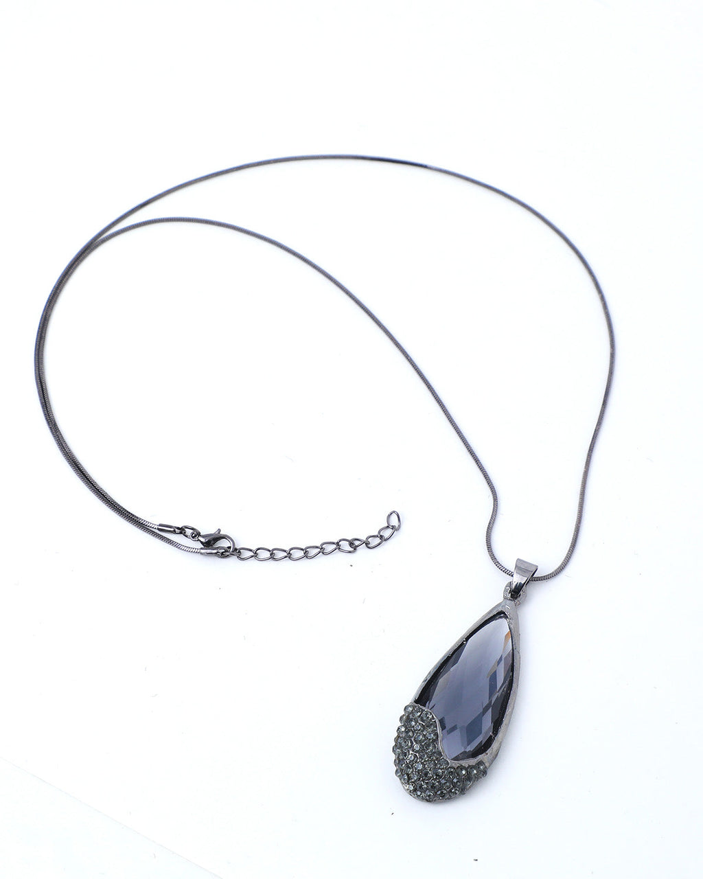 VOJ Black Stone Studded Pandent Necklace | Grocsy