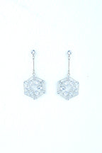 VOJ Silver Plated Stone Studded Circluar Earrings