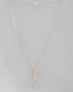 VOJ Rose Gold-Polished AD Stone Studded Chain | Grocsy