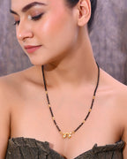 VOJ Gold-Polished Beaded Mangalsutra | Grocsy