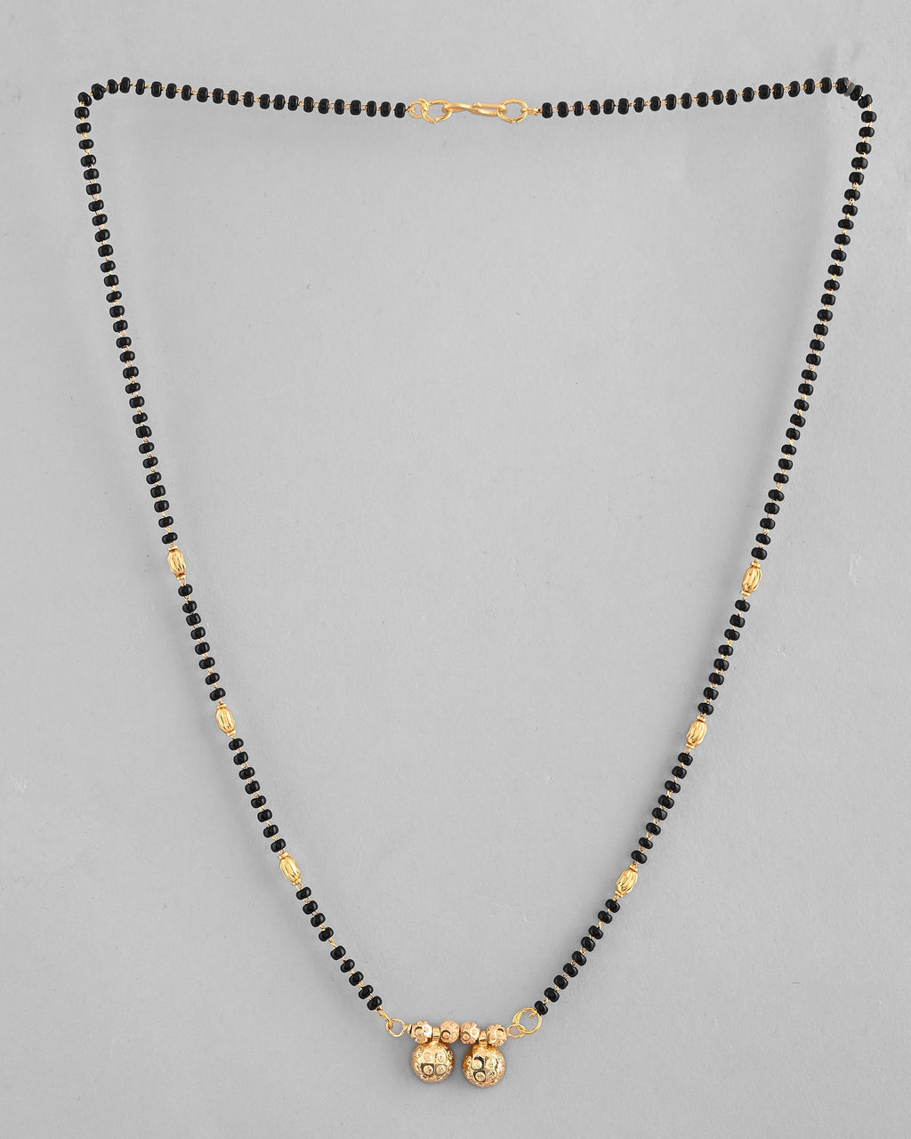 VOJ Gold-Polished Beaded Mangalsutra | Grocsy